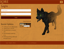 Tablet Screenshot of lorebeasts.com